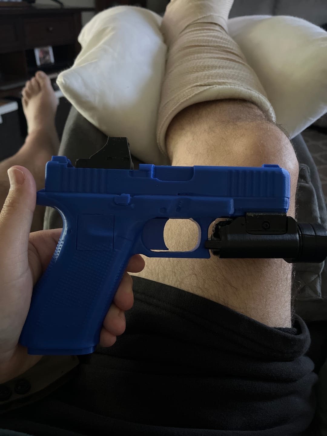 Customer photo review of Add 3D Printed Weapon Light (Removable)