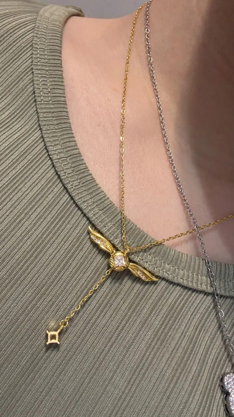 Customer photo review of Premium Golden Snitch Necklace
