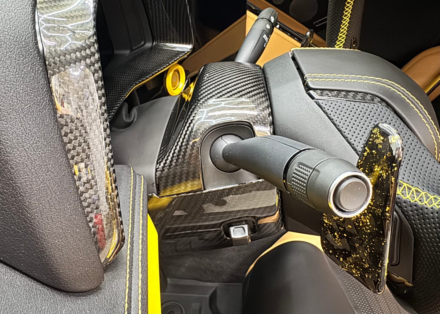 Customer photo review of C8 Corvette Real Carbon Fiber Steering Column Trim Cover | Interior Upgrade (2020-2026)