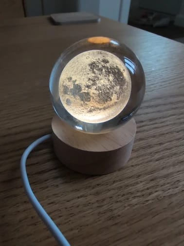 Customer photo review of Crystal Space Lamp