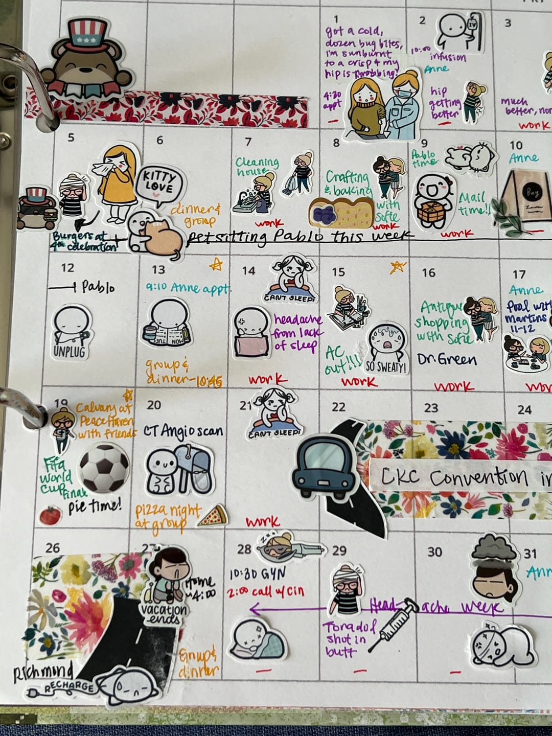 Customer photo review of Vacation Days Planner Stickers