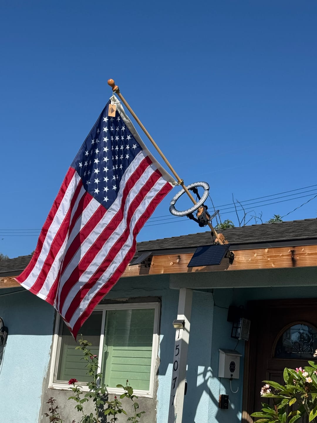 Customer photo review of 3' x 5' American Flag Set