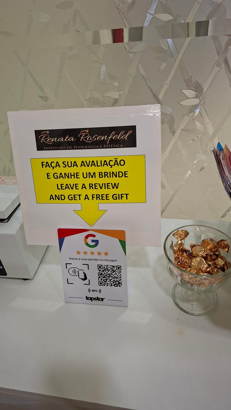 Customer photo review of Expositor de Avaliações Google
