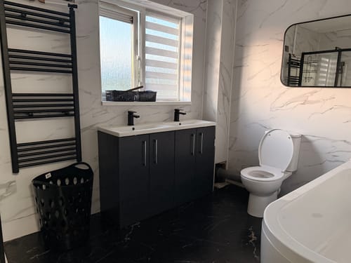 Customer photo review of Nuie Fantine Rimless Toilet Pan with Push Button Cistern - Soft Close Seat