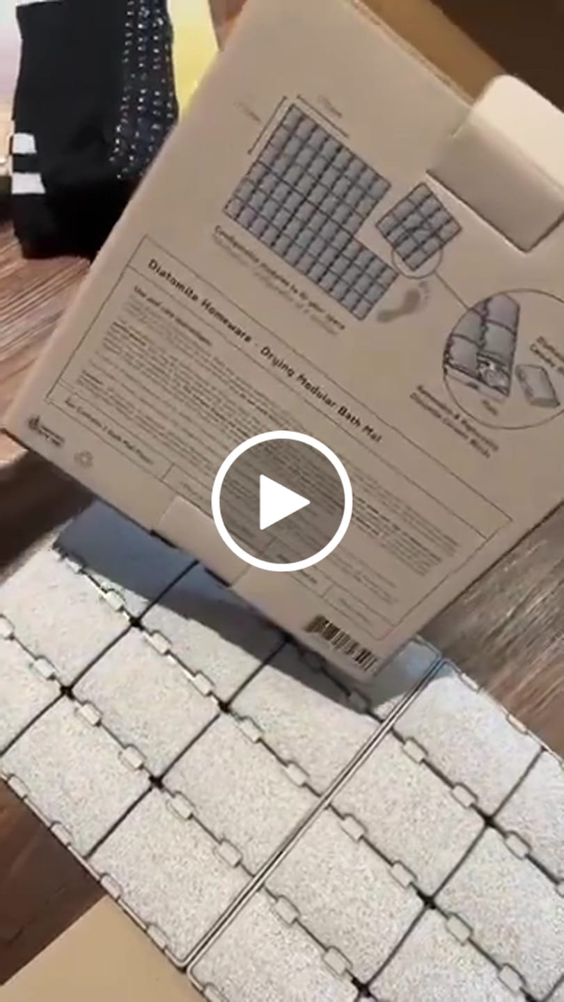 Customer video review of Diatomite Modular Bath Mat