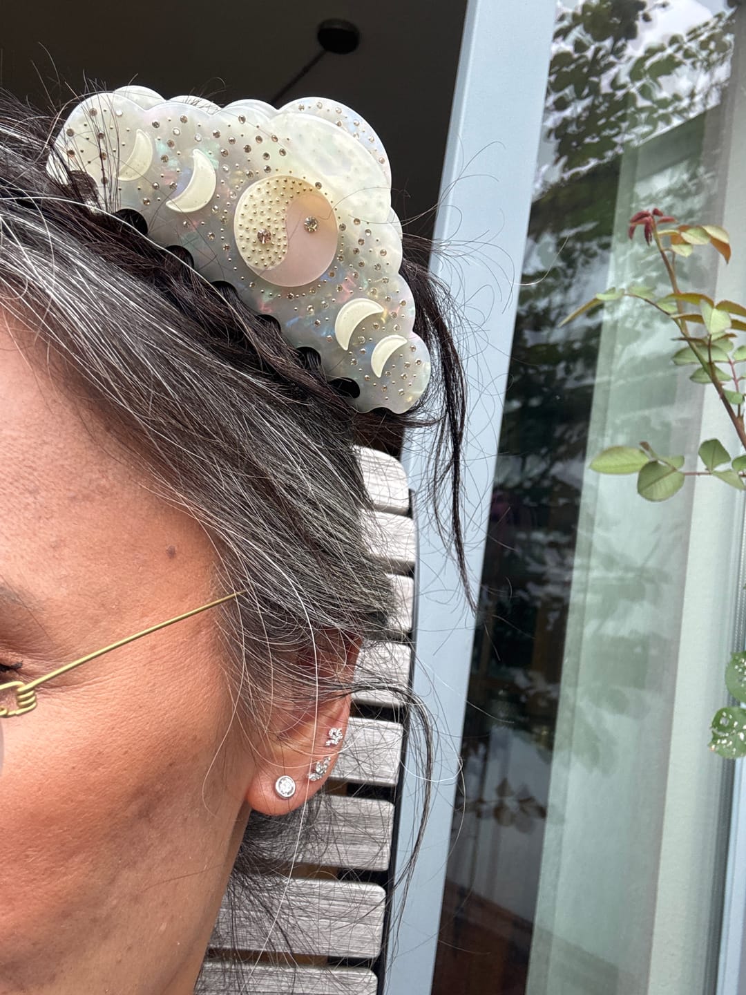Customer photo review of MAANESTEN Haarklammer Jada, Mond, Rainbow