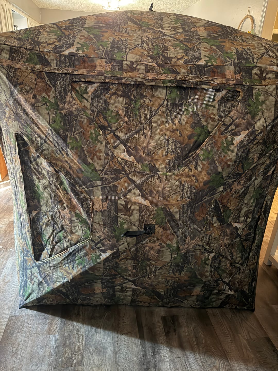 Customer photo review of VisST 270° See Through Ground Blinds | Pop Up Portable Blinds for 2 3 Person Deer Hunting with Silent Magnetic Door