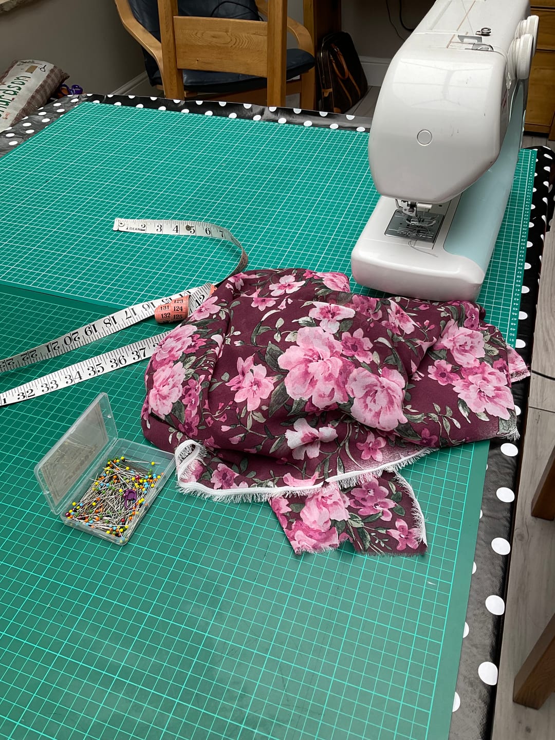 Customer photo review of Dusty Blossom Chiffon Fabric