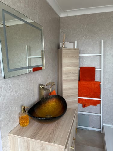 Customer photo review of Hudson Reed Lille 600mm Floor Standing 2-Drawer Vanity Unit - Bleached Oak