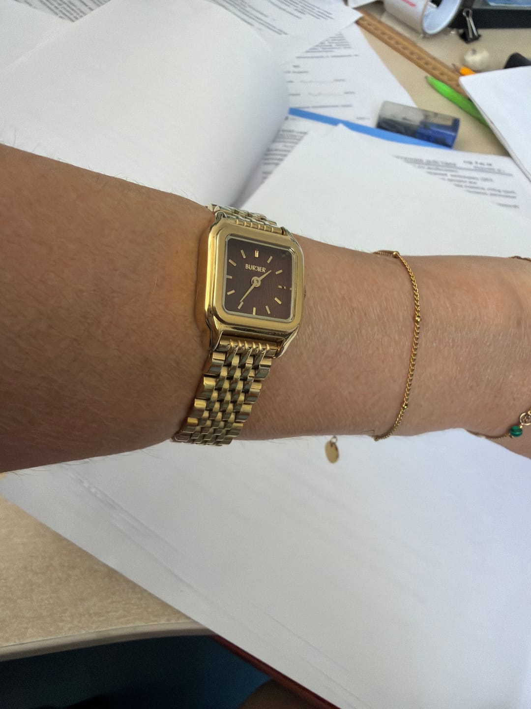 Customer photo review of Macy Petite Gold Brown
