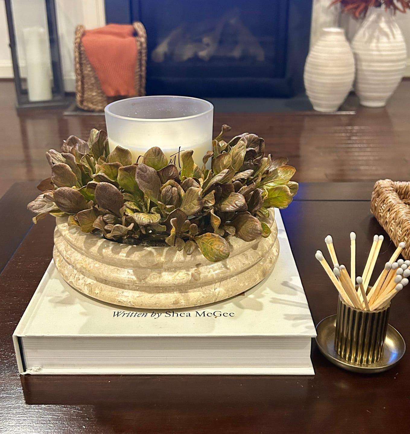 Customer photo review of Golden Meadow Leaf Candle Ring