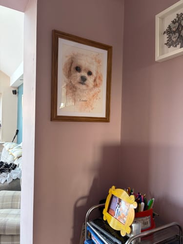 Customer photo review of Watercolour Realistic Portrait - Personalised Poster