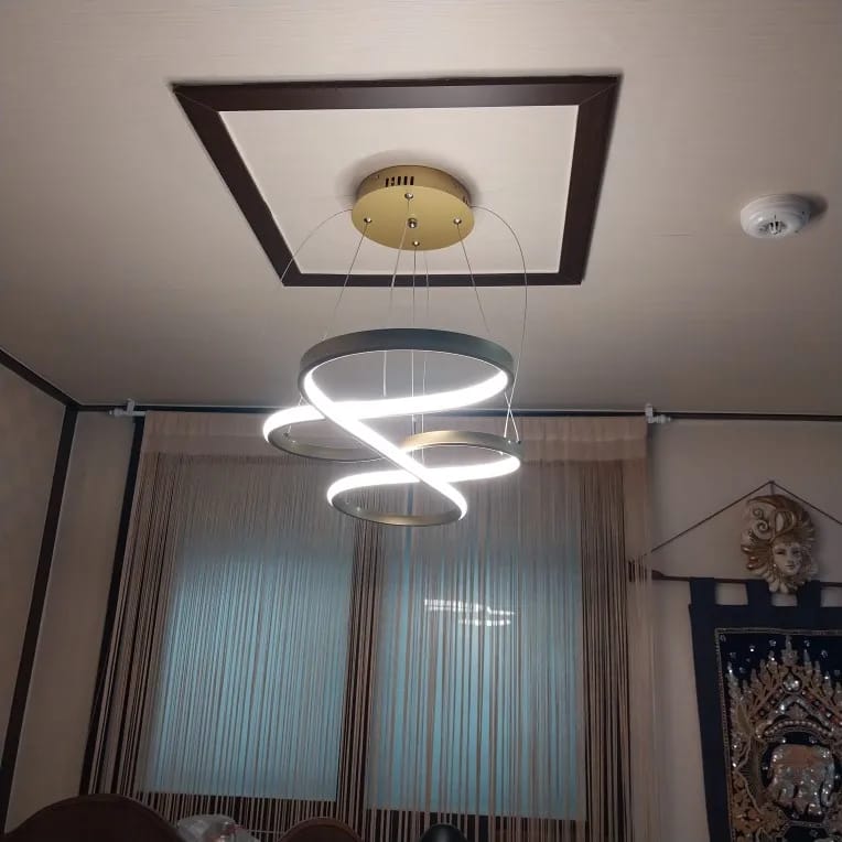 Customer photo review of Modern Kitchen Island Pendant Light LED Linear Bar Dining Remote Dimmable Adjustable Hanging Lamp