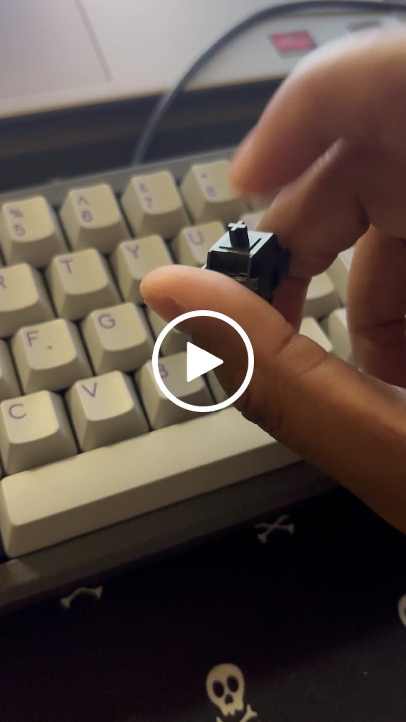 Customer video review of HMX K01 Light Tactile Switch Factory Lubed (10PCS)