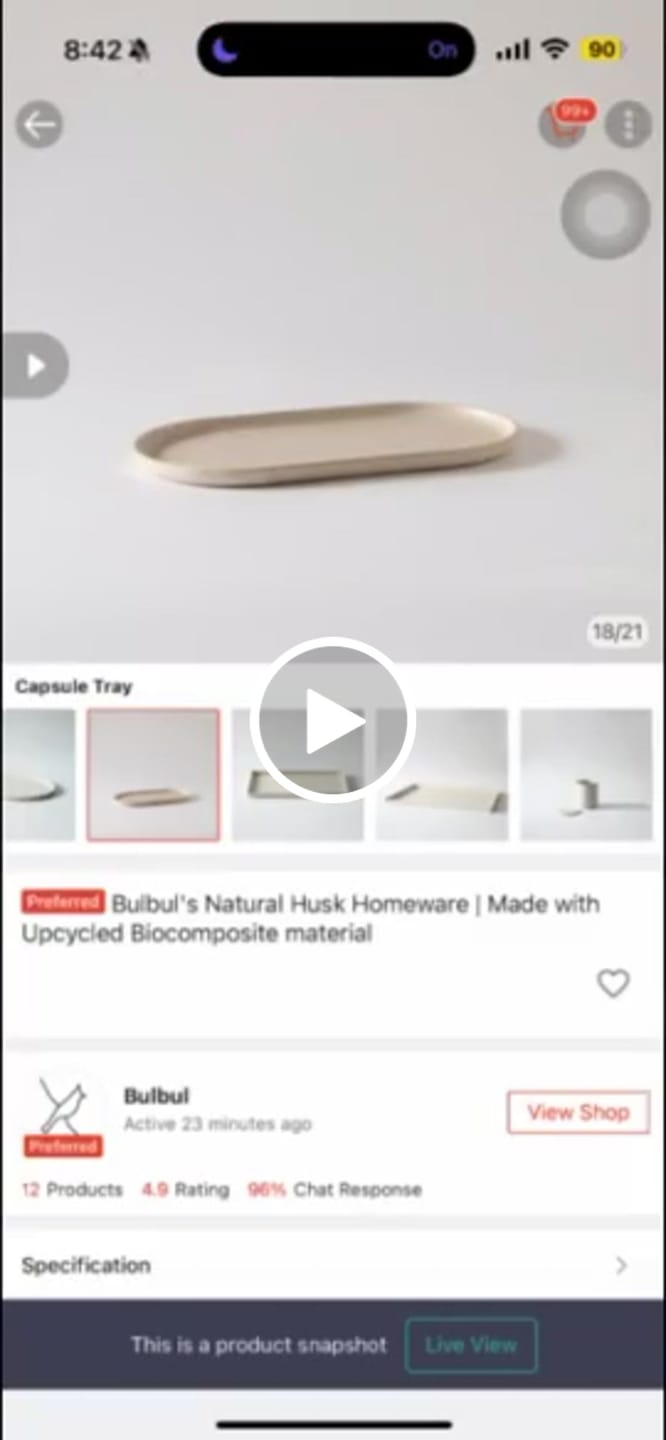 Customer video review of Natural Husk Homeware