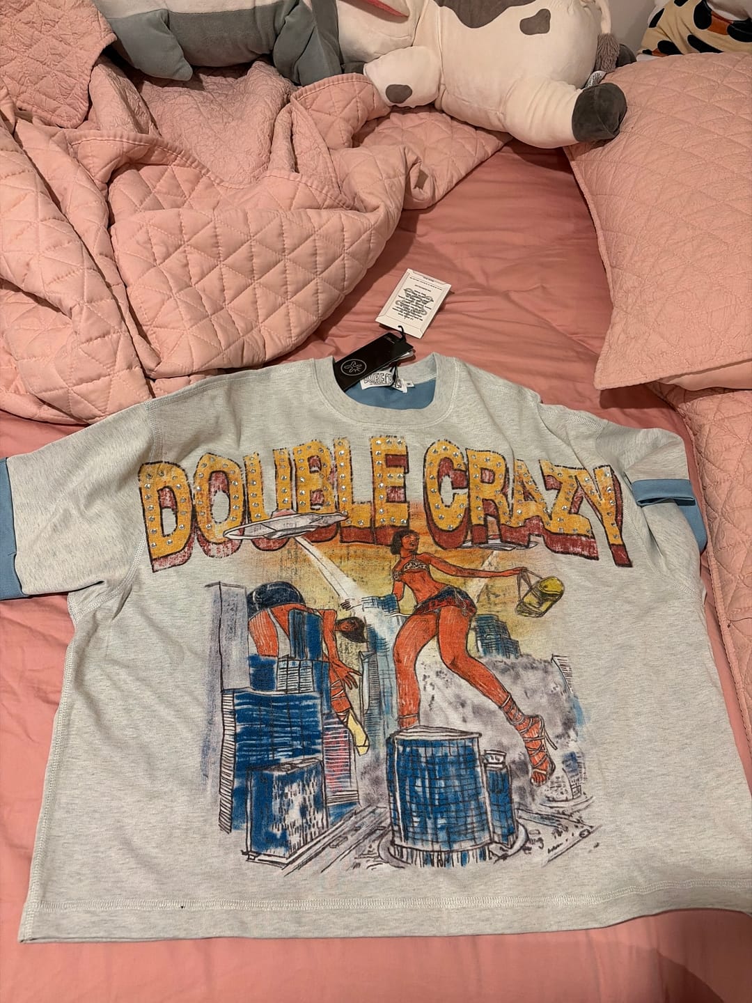 Customer photo review of 90s Bling Sci-fi Hand-drawn Tee-534