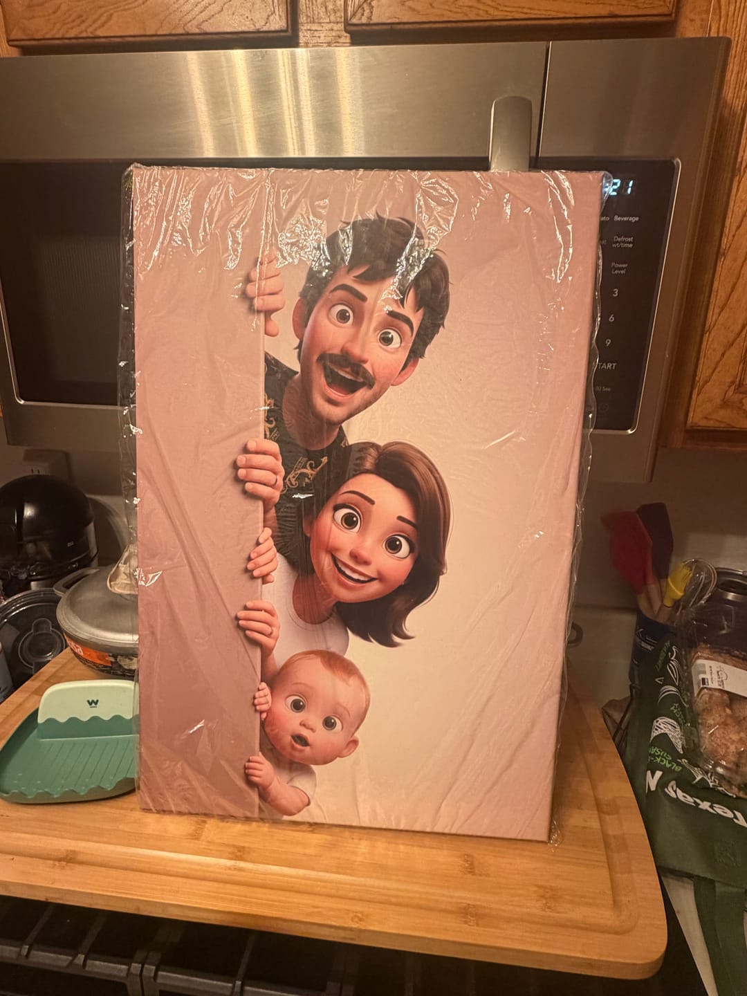 Customer photo review of Personalized Canvas - Animated Wall
