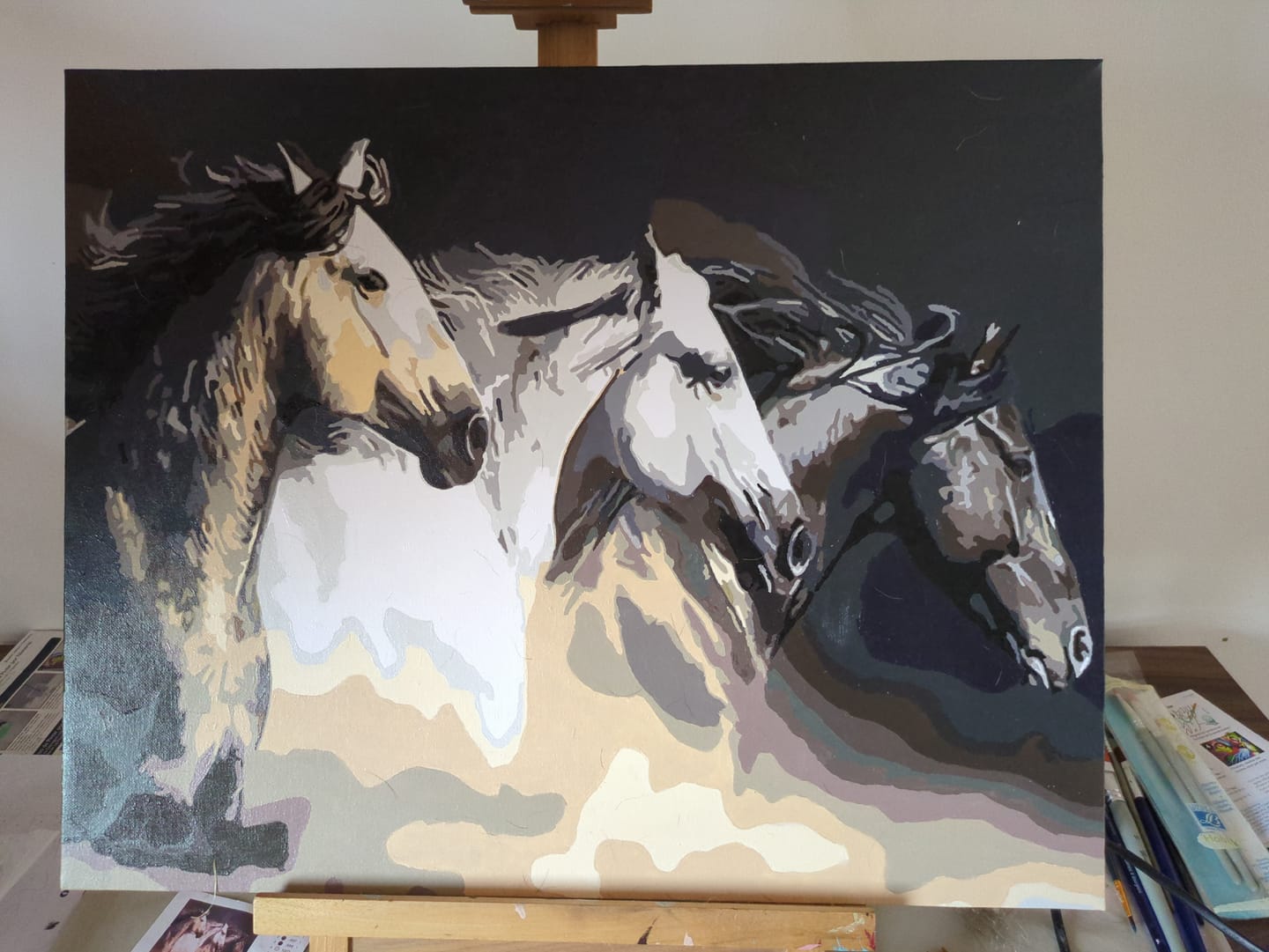 Customer photo review of Trois chevaux de profil