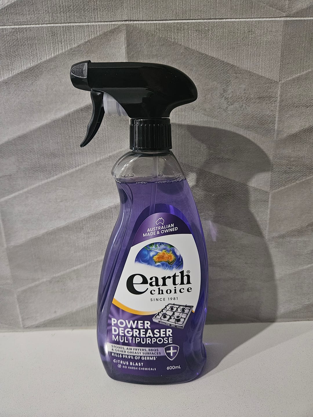 Customer photo review of Earth Choice Power Degreaser Multipurpose 600mL
