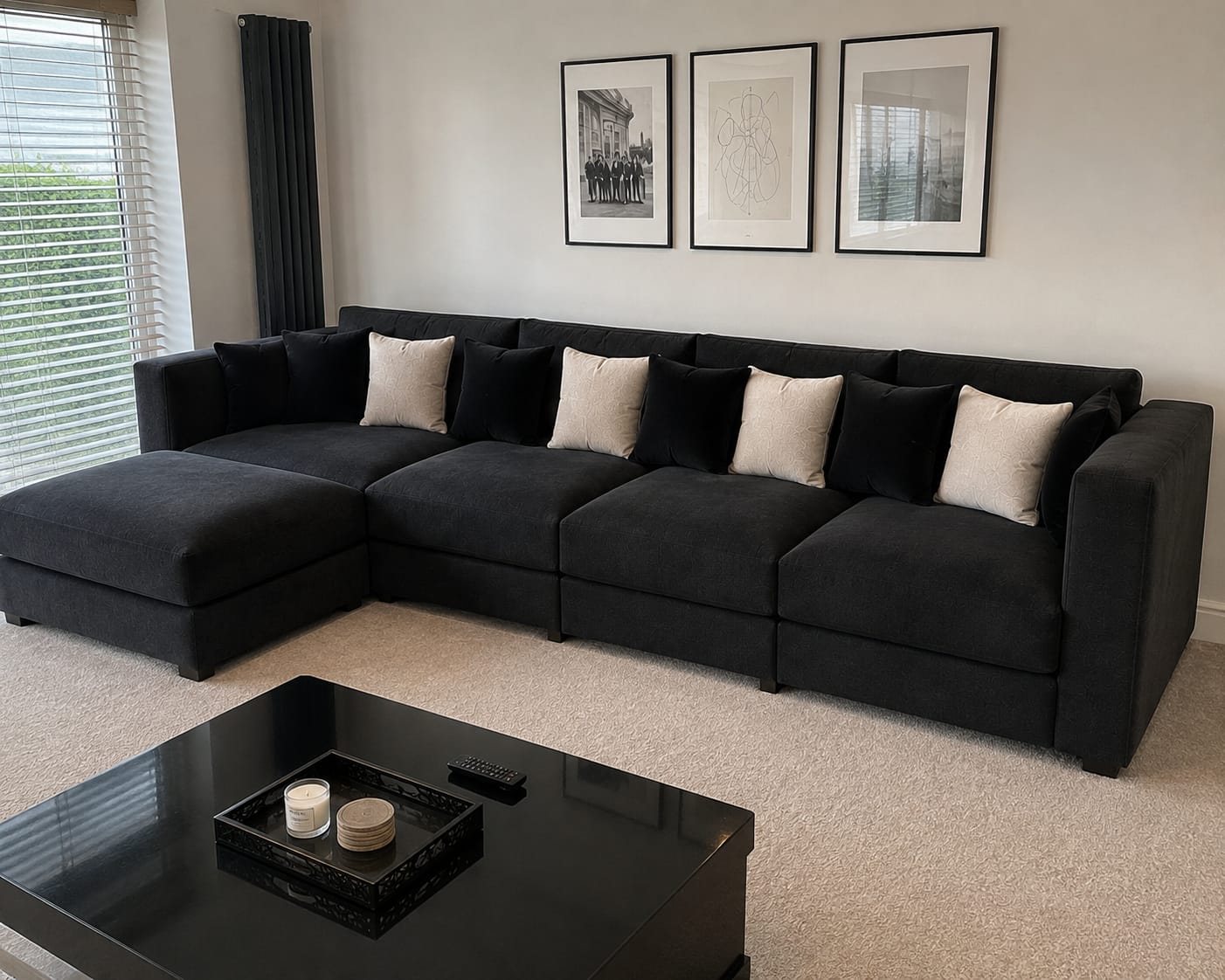 Customer photo review of Alton Sectional Sofa (Black)