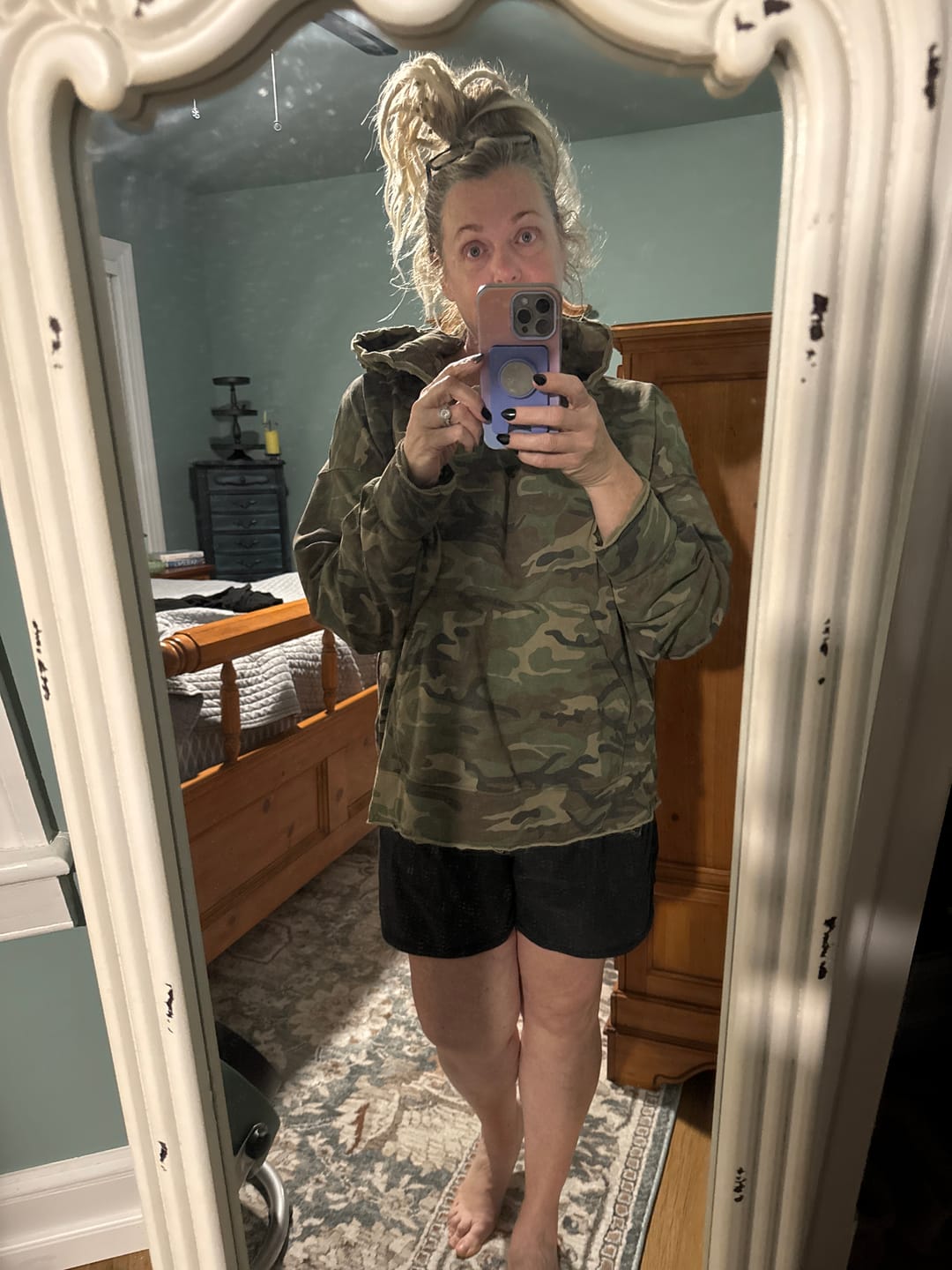 Customer photo review of Mirabelle Camo Oversized French Cotton Terry Hoodie