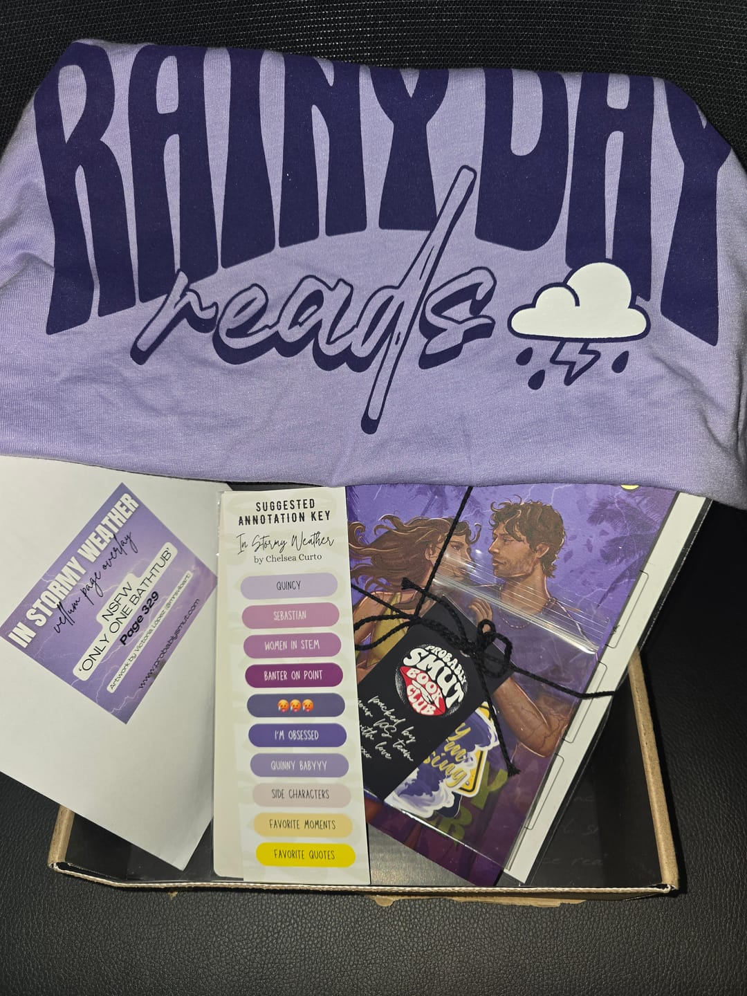 Customer photo review of smut slut book club subscription