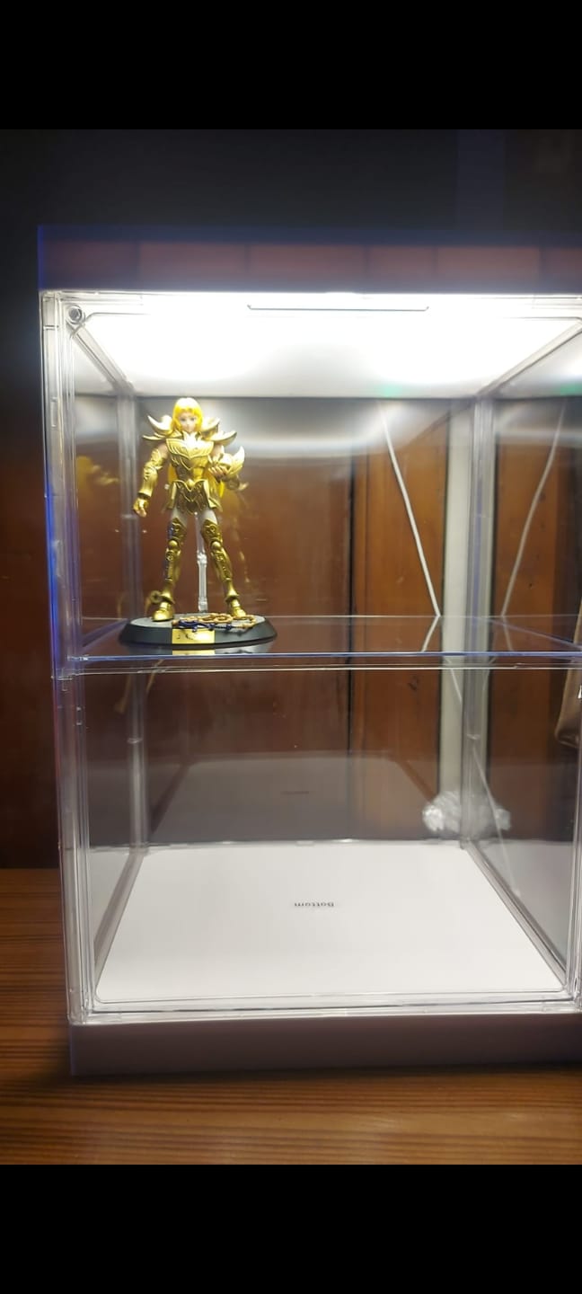 Customer photo review of Cubierta Acrilica LED 2 Niveles - Caja Exhibidora - Grande - Multibandeja de Apertura Vertical - 29.3 x 25.4 x 87.9
