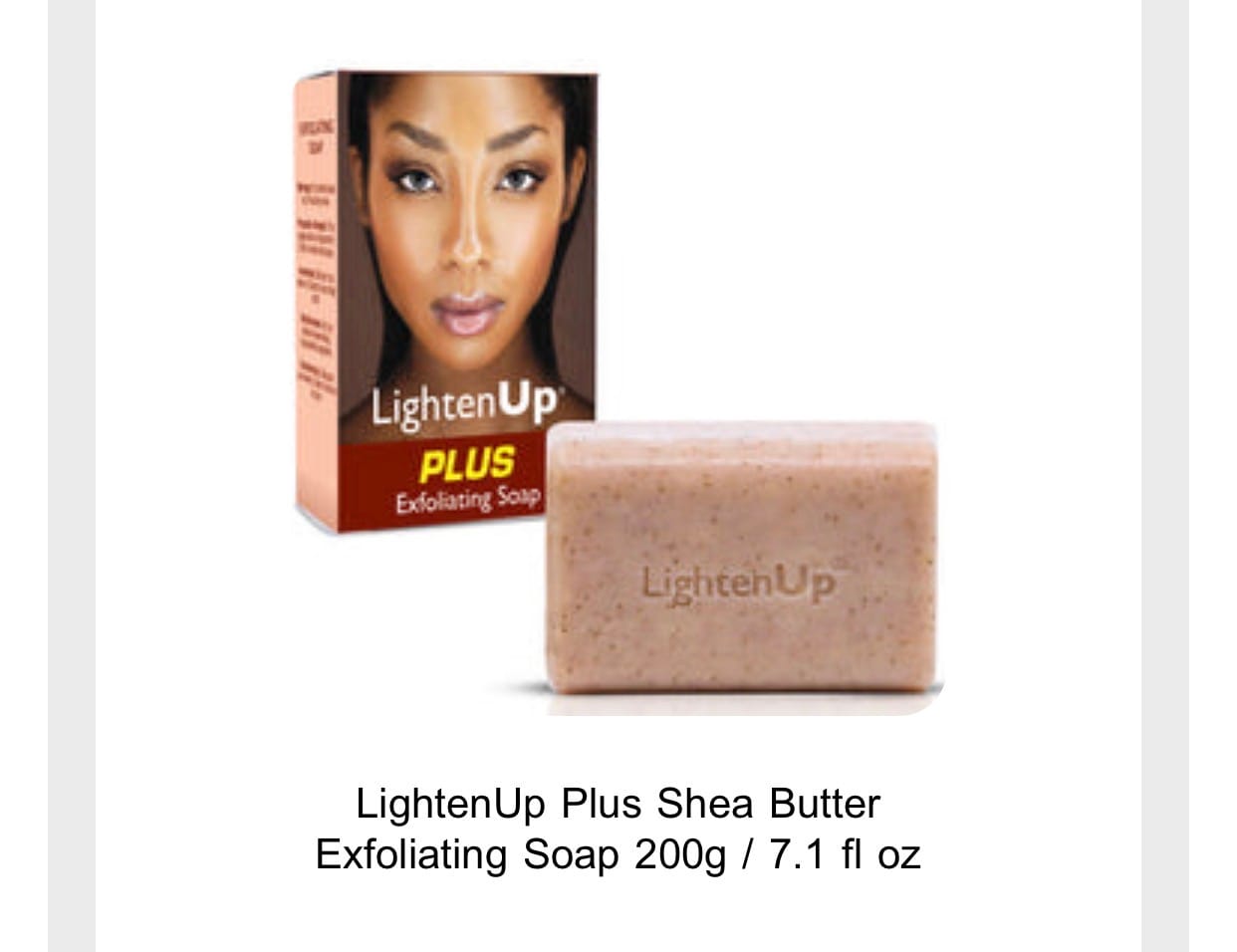 Customer photo review of LightenUp Plus Shea Butter Exfoliating Soap 200g / 7.1 fl oz