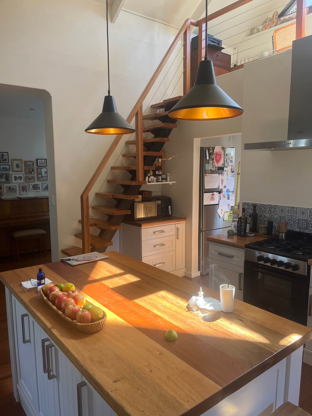 Customer photo review of Mute Black And Gold Pendant Light