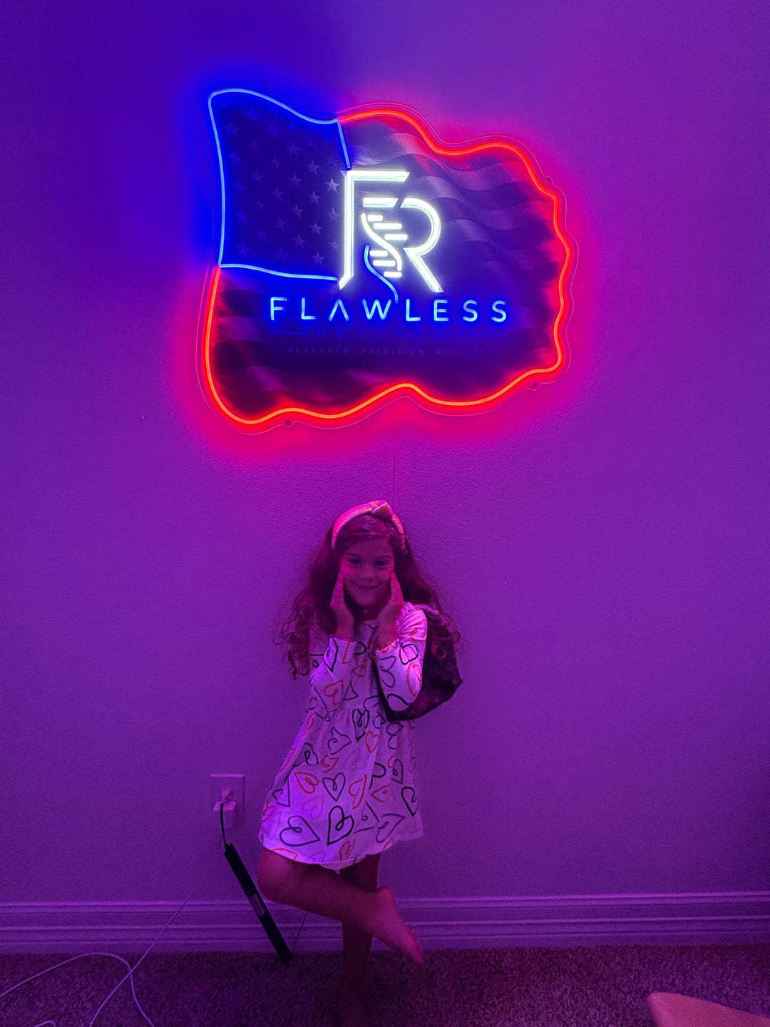 Customer photo review of FLAWLESS | LED Neon Sign