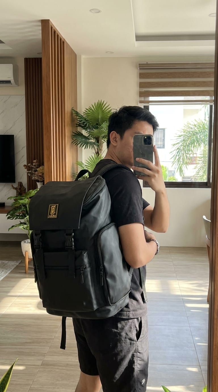 Customer photo review of ZURICH Travel backpack with laptop compartment