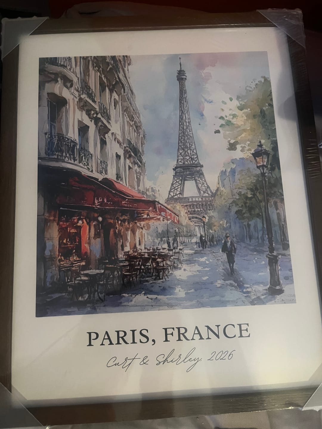 Customer photo review of Paris, France – Watercolor Art Print