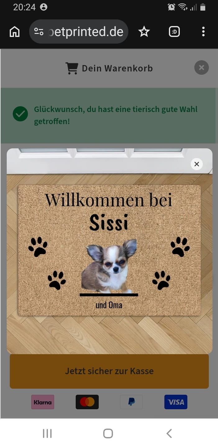 Customer photo review of Personalisierte Fußmatte - Willkommen bei