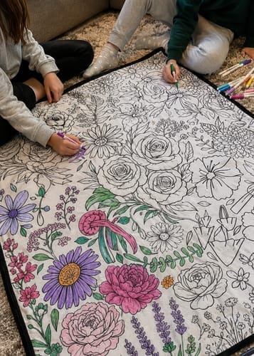 Customer photo review of Custom Blanket - For Adults - DIY Drawing with Markers