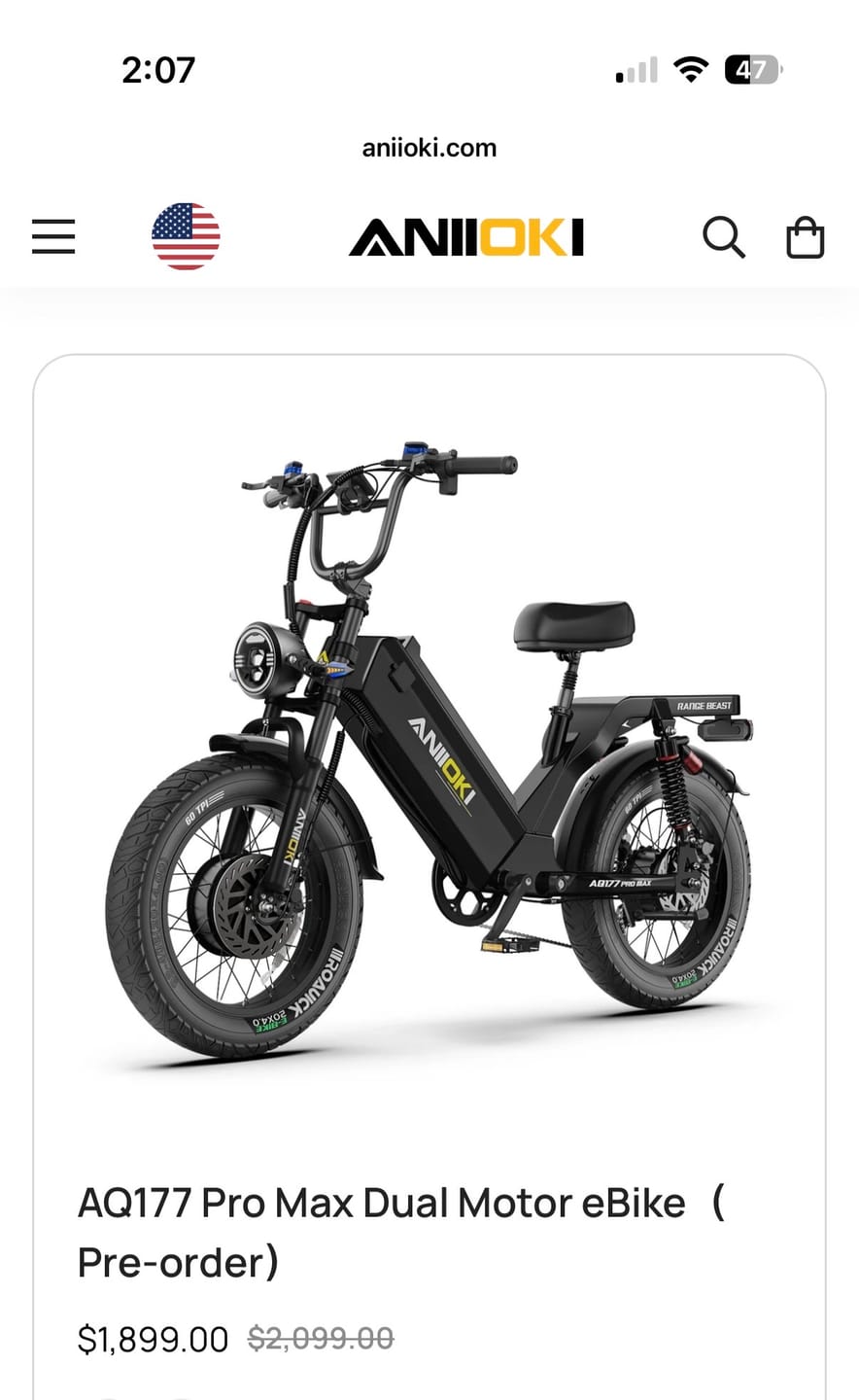 Customer photo review of AQ177 Pro Max eBike