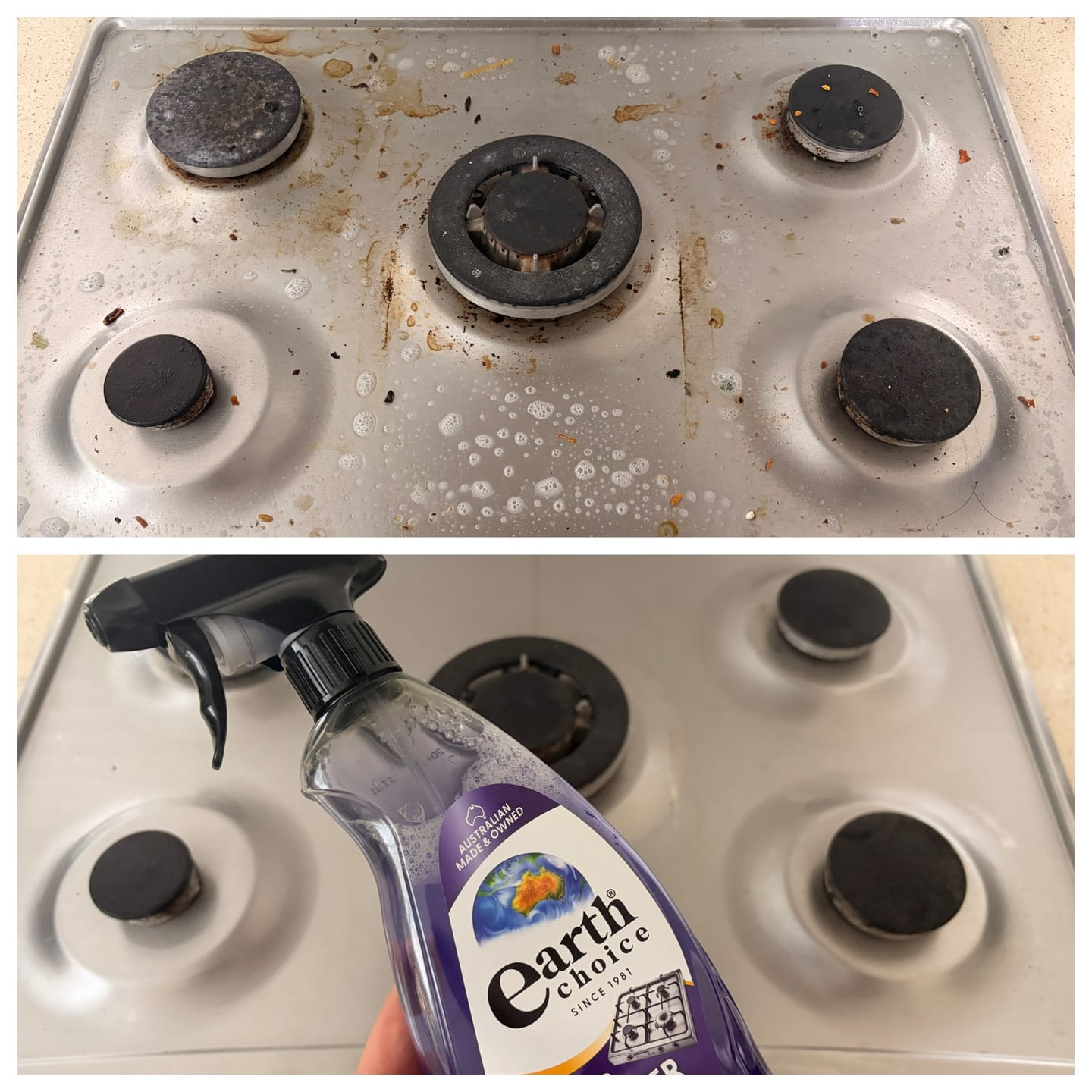 Customer photo review of Earth Choice Power Degreaser Multipurpose 600mL