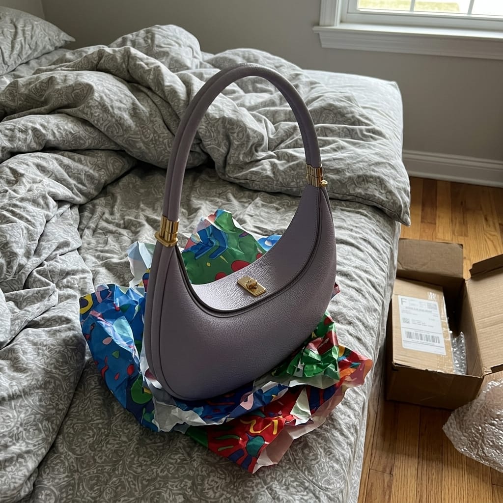 Customer photo review of Celeste - Chic Crescent Bag