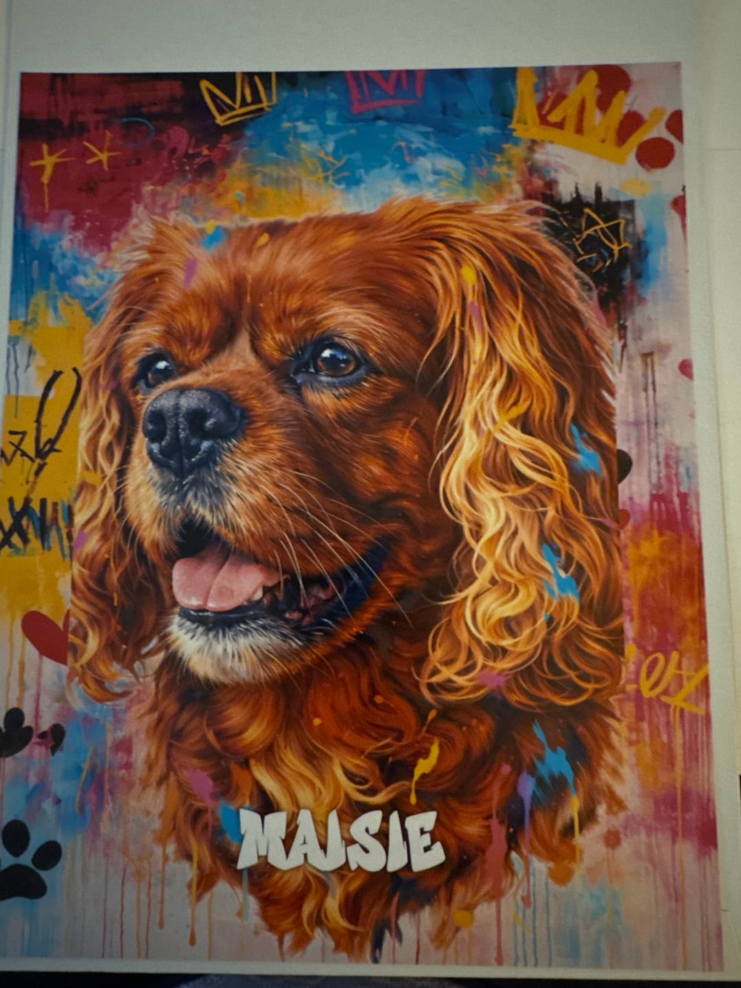 Customer photo review of Graffiti -  Personalised Poster