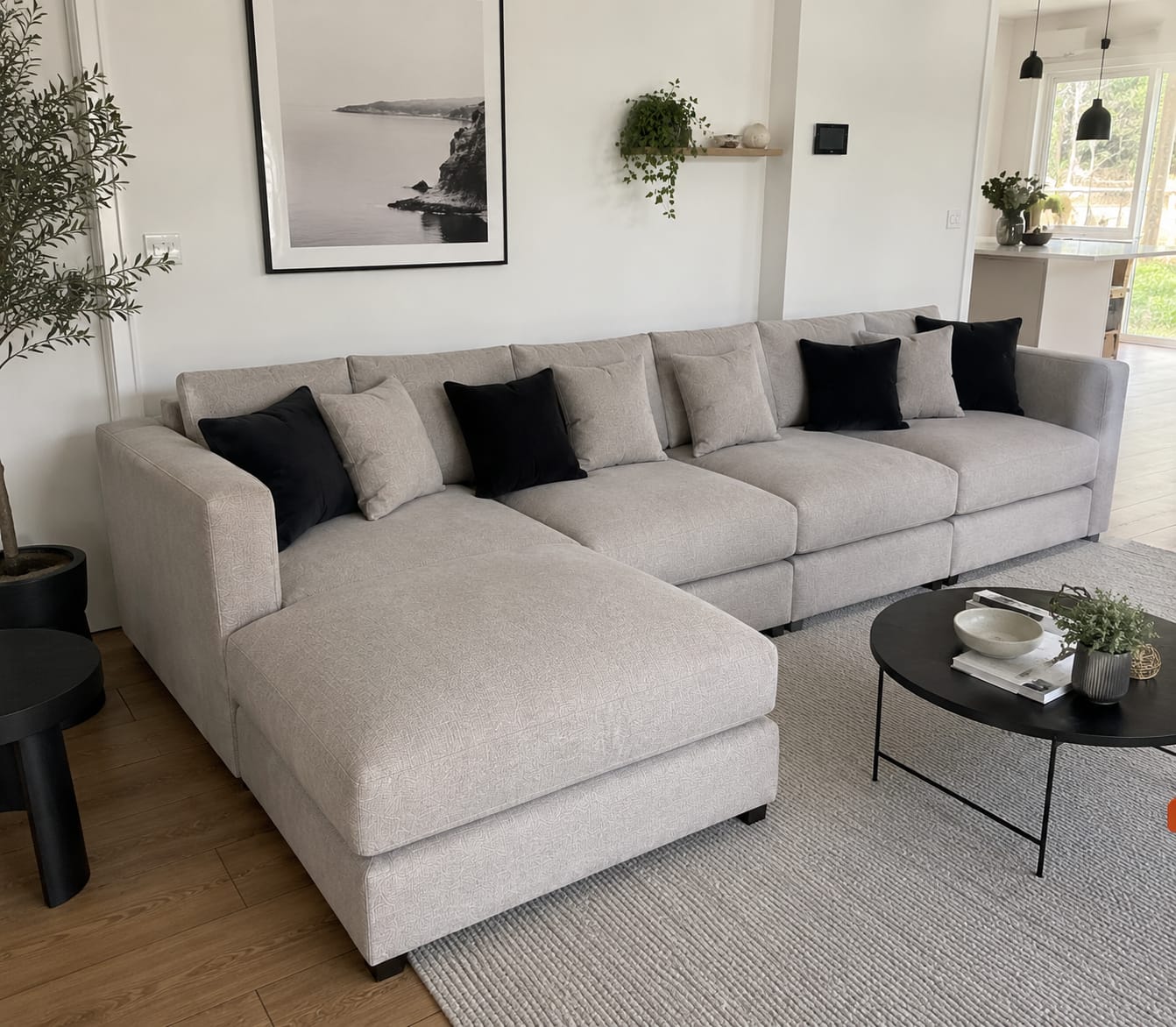 Customer photo review of Alton Sectional Sofa (Black)