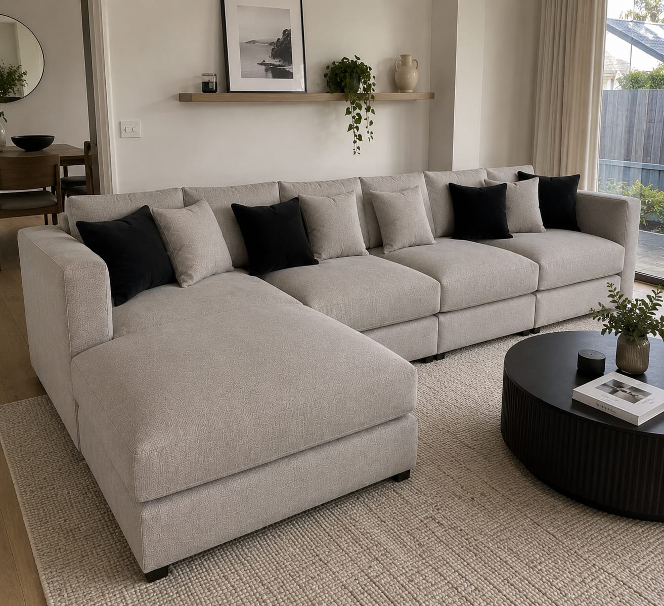 Customer photo review of Alton Sectional Sofa (Black)