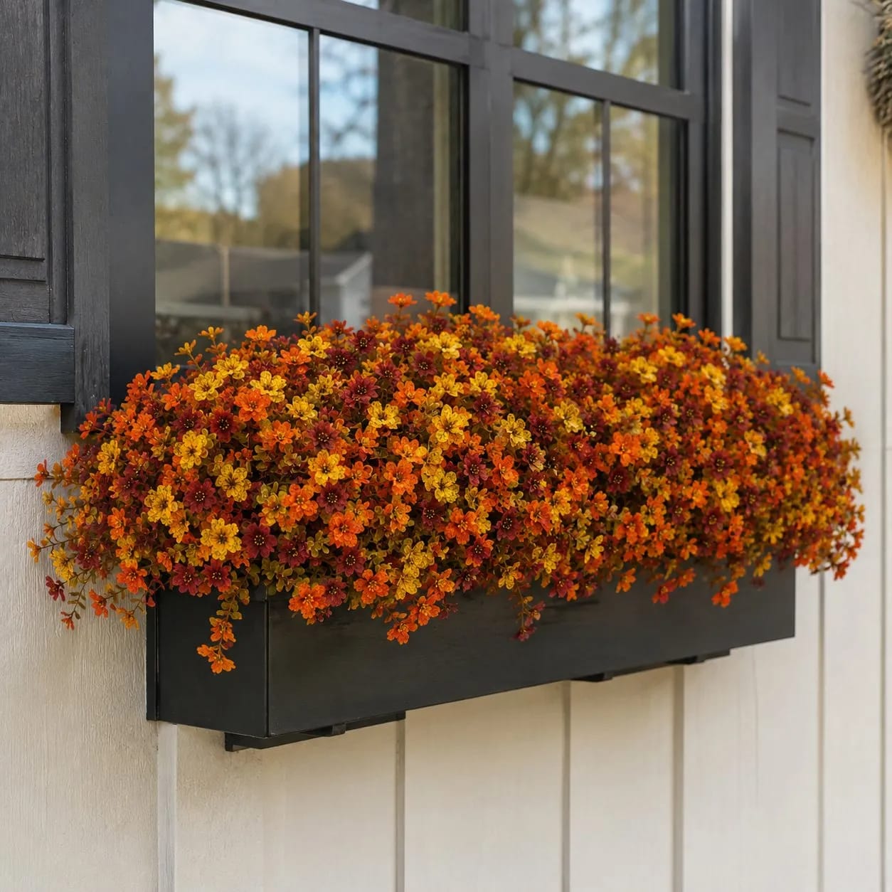 Customer photo review of Fall Artificial Flower Halloween, UV Resistant Colorful Fake Flower