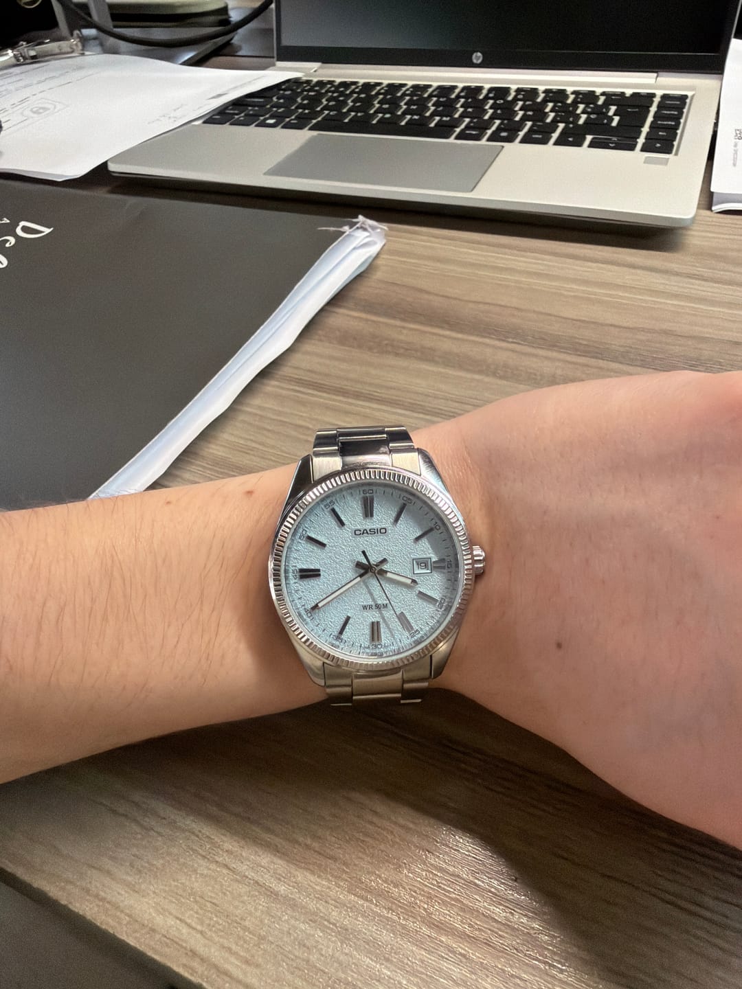 Customer photo review of Reloj Casio Análogo MTP-1302DA-2A2V Celeste 38,5mm