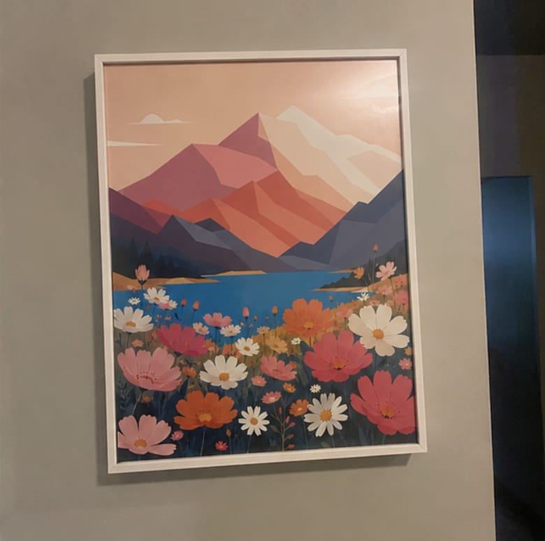 Customer photo review of Mountain Wildflower Canvas Wall Art