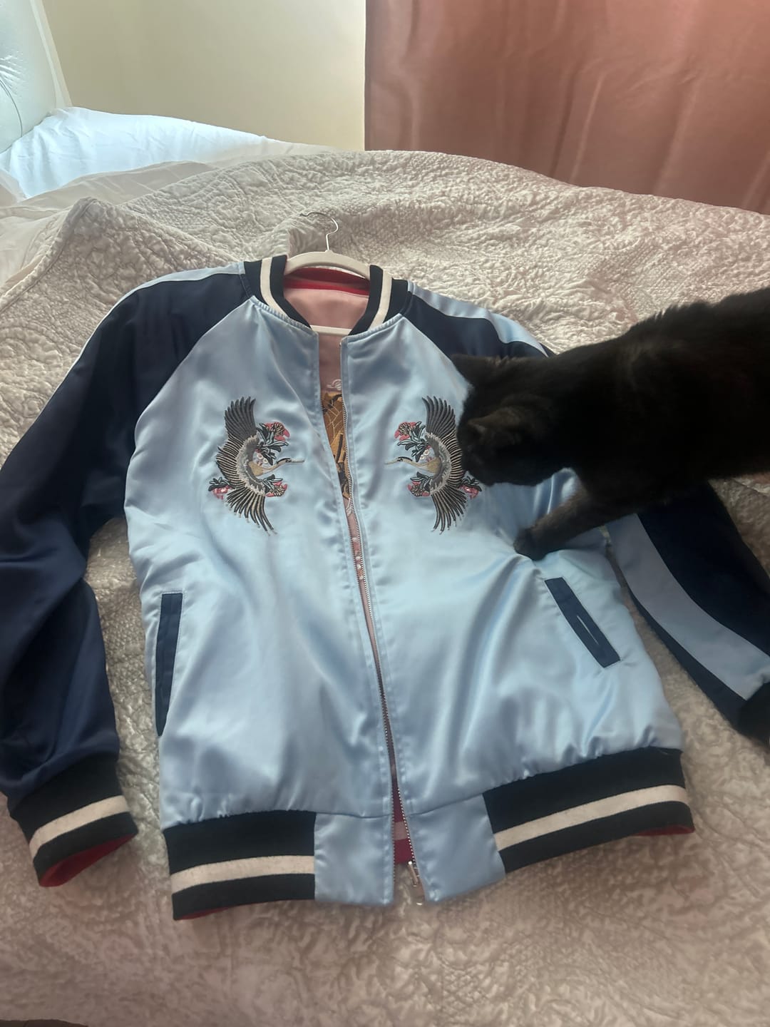 Customer photo review of Mountain & Tiger Souvenir Jacket [Reversible]
