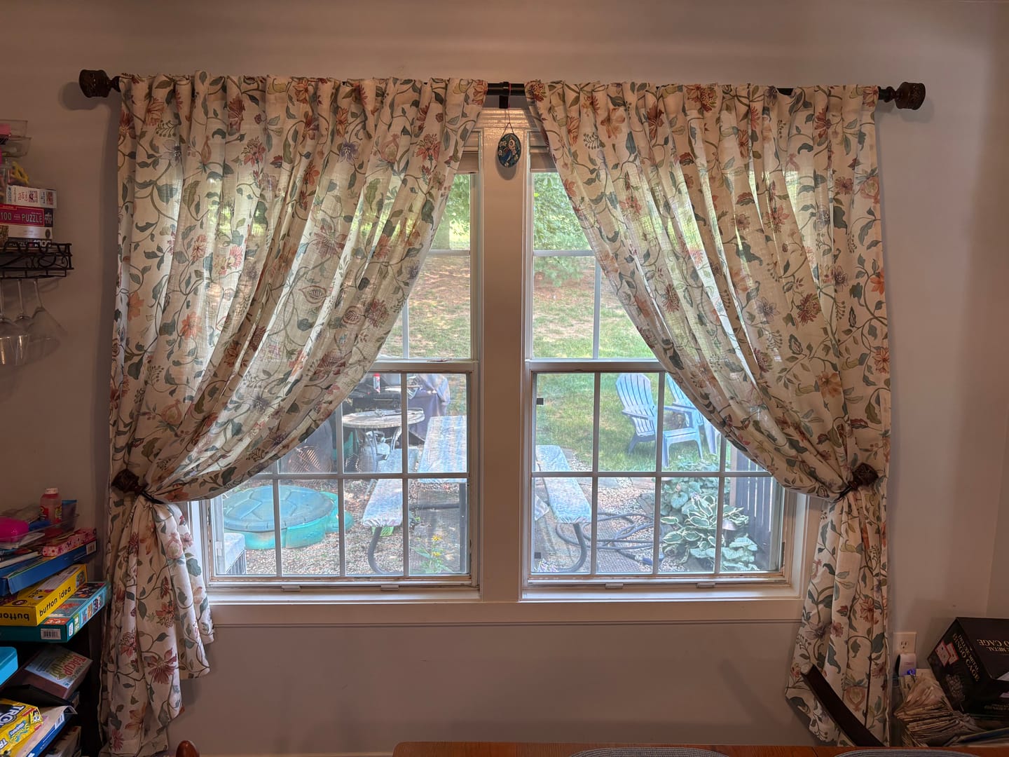 Customer photo review of Hattie Floral Linen Blend Curtains