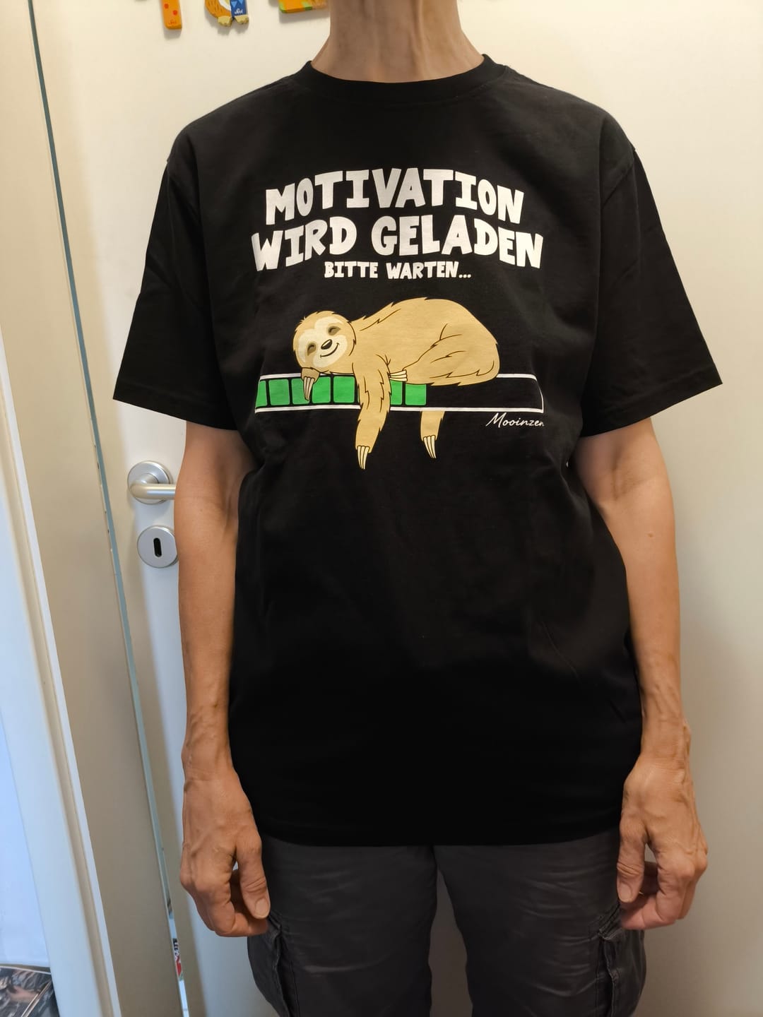 Customer photo review of Faultier Motivation · Unisex Premium Bio T-Shirt