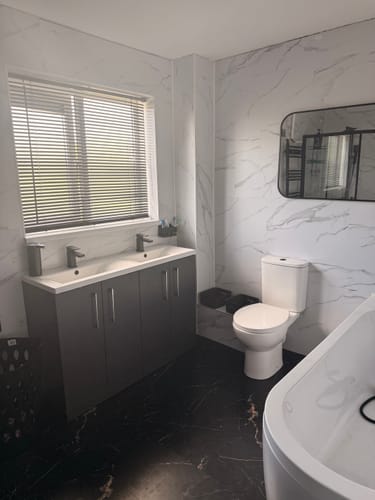 Customer photo review of Ryker 1200mm Floor Standing 4-Door Vanity & Double Ceramic Basin - Soft Black