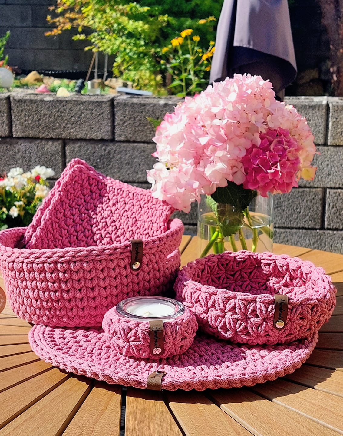 Customer photo review of Label-Set "Handmade" - Braun - CS0016 - für Häkelkörbe etc.