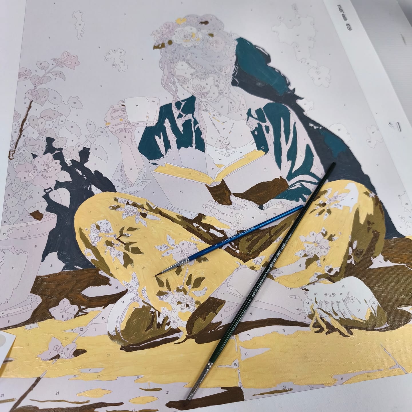 Customer photo review of Floral Escape | Paint by Number