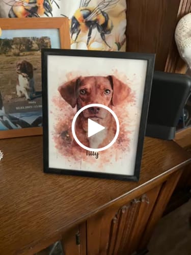 Customer video review of Watercolour Realistic Portrait - Personalised Poster